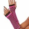 Spirit Halloween Pink and Black Fishnet Gloves
