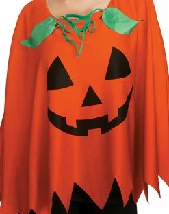 Spirit Halloween Adult Pumpkin Poncho -Halloween ACCESSORIES store 01299734 b