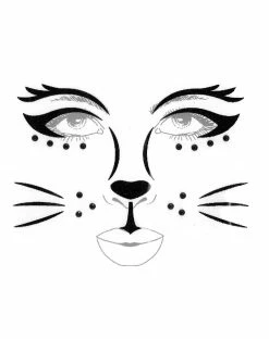 Spirit Halloween Black Cat Face Decal