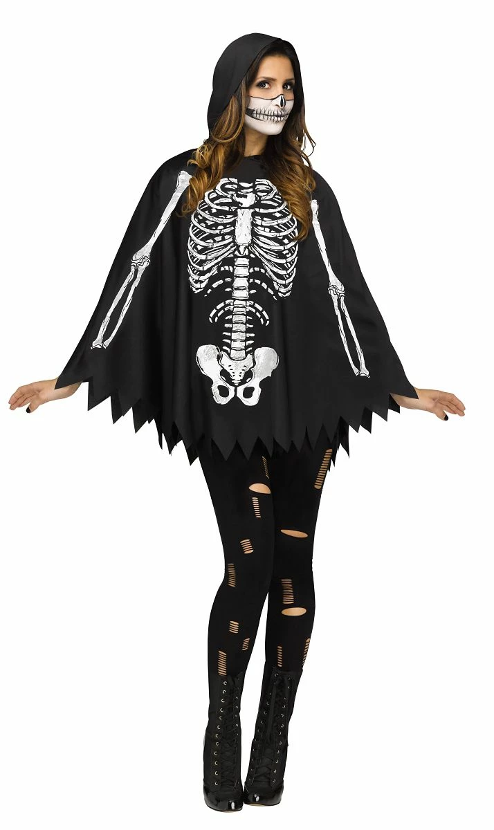 Spirit Halloween Adult Skeleton Poncho 1 Spirit Halloween Adult Skeleton Poncho