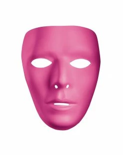 Spirit Halloween Blank Face Pink Half Mask -Halloween ACCESSORIES store 01303999 c