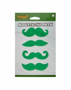 Spirit Halloween Green Moustaches 4 Pack