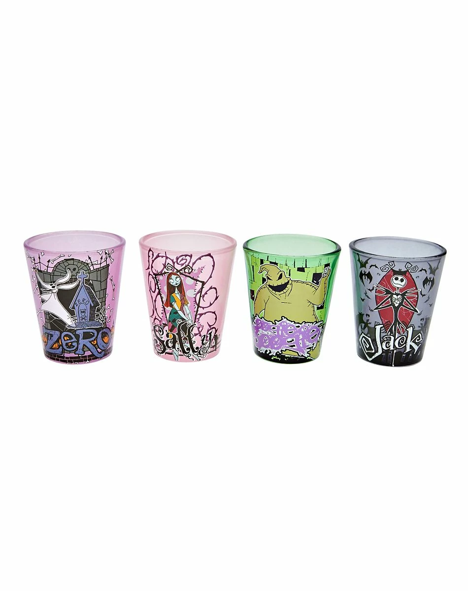 Spirit Halloween Jack Skellington Mini Glass 4 Pack - Nightmare Before Christmas 1 Spirit Halloween Jack Skellington Mini Glass 4 Pack - Nightmare Before Christmas