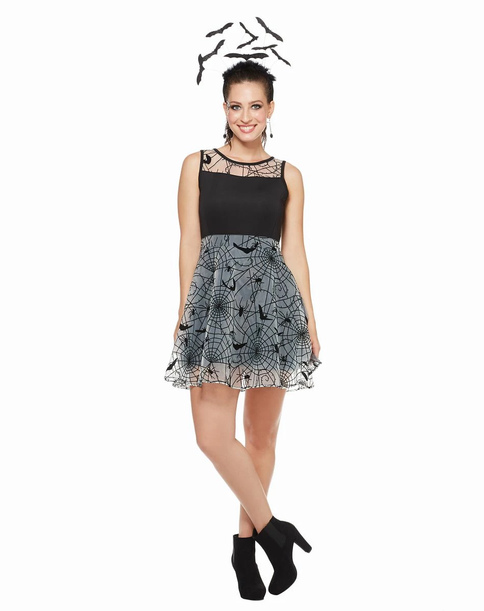Spirit Halloween Black Bat and Spider Dress 1 Spirit Halloween Black Bat and Spider Dress