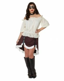 Spirit Halloween Ivory Off The Shoulder Shirt -Halloween ACCESSORIES store 01315555 d