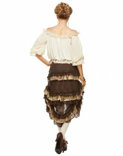 Spirit Halloween Ivory Off The Shoulder Shirt -Halloween ACCESSORIES store 01315563 b