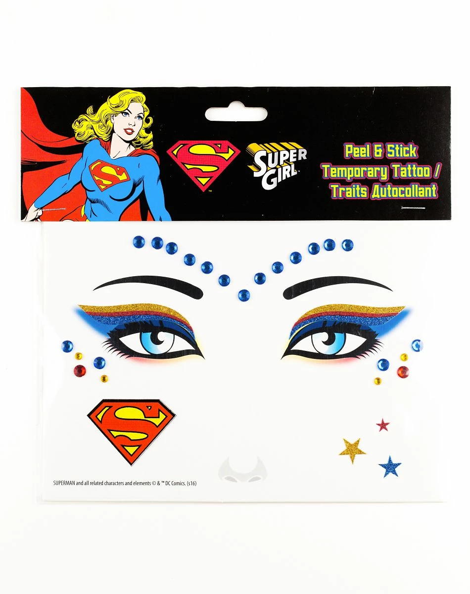 Spirit Halloween Supergirl Face Decal - DC Comics 1 Spirit Halloween Supergirl Face Decal - DC Comics