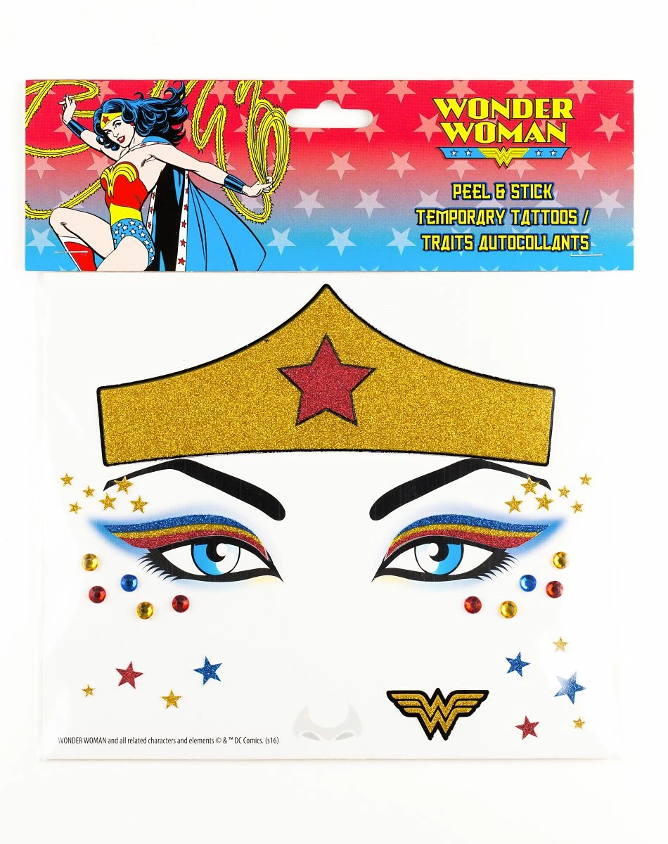 Spirit Halloween Wonder Woman Face Decal - DC Comics 1 Spirit Halloween Wonder Woman Face Decal - DC Comics
