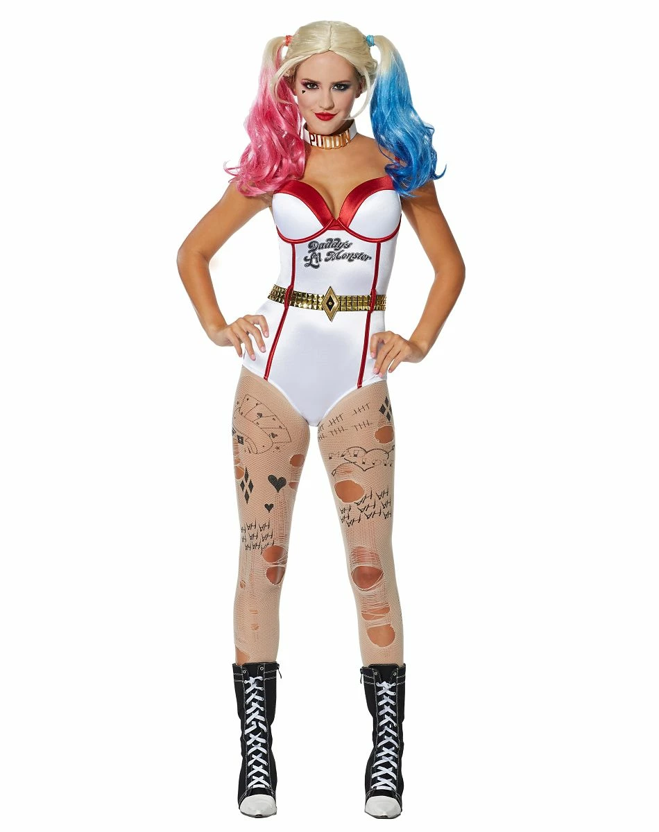 Spirit Halloween Harley Quinn Illusion Tights - Suicide Squad 3 Spirit Halloween Harley Quinn Illusion Tights - Suicide Squad - Image 3