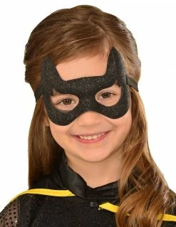 Spirit Halloween Kids Glitter Batgirl Half Mask – DC Comics