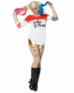Spirit Halloween Adult Daddy's Lil Monster Varsity Top - Suicide Squad -Halloween ACCESSORIES store 01328228 d