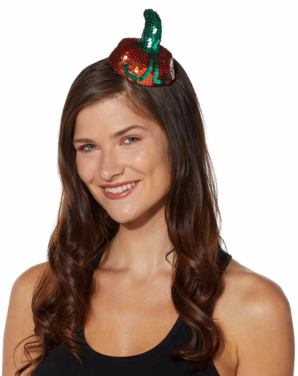 Spirit Halloween Sequin Pumpkin Fascinator 2 Spirit Halloween Sequin Pumpkin Fascinator - Image 2