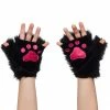 Spirit Halloween Kids Faux Fur Black Kitty Paws