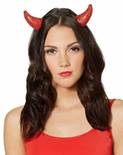 Spirit Halloween Red Rhinestone Devil Horns