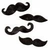 Spirit Halloween Black Adhesive Mustache 4 Pack