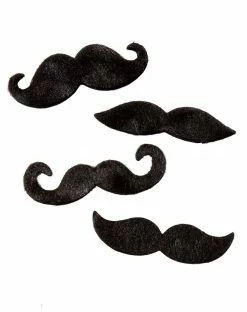 Spirit Halloween Black Adhesive Mustache 4 Pack