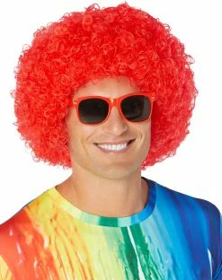 Spirit Halloween Red Curly Wig -Halloween ACCESSORIES store 01340272 c