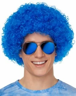 Spirit Halloween Blue Curly Wig