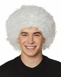 Spirit Halloween White Afro Wig