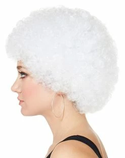 Spirit Halloween White Afro Wig -Halloween ACCESSORIES store 01340298 d