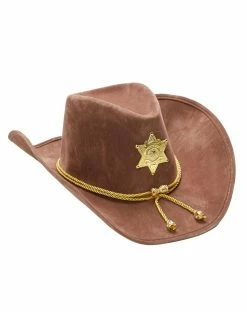 Spirit Halloween Brown Sherrif Hat