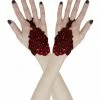 Spirit Halloween Burgundy Lace Wristlets