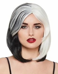 Spirit Halloween Black and White Wig