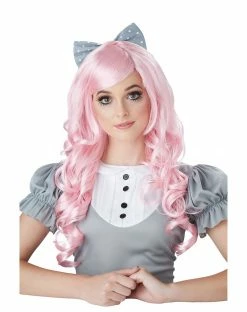 Spirit Halloween Pink Curls Doll Wig