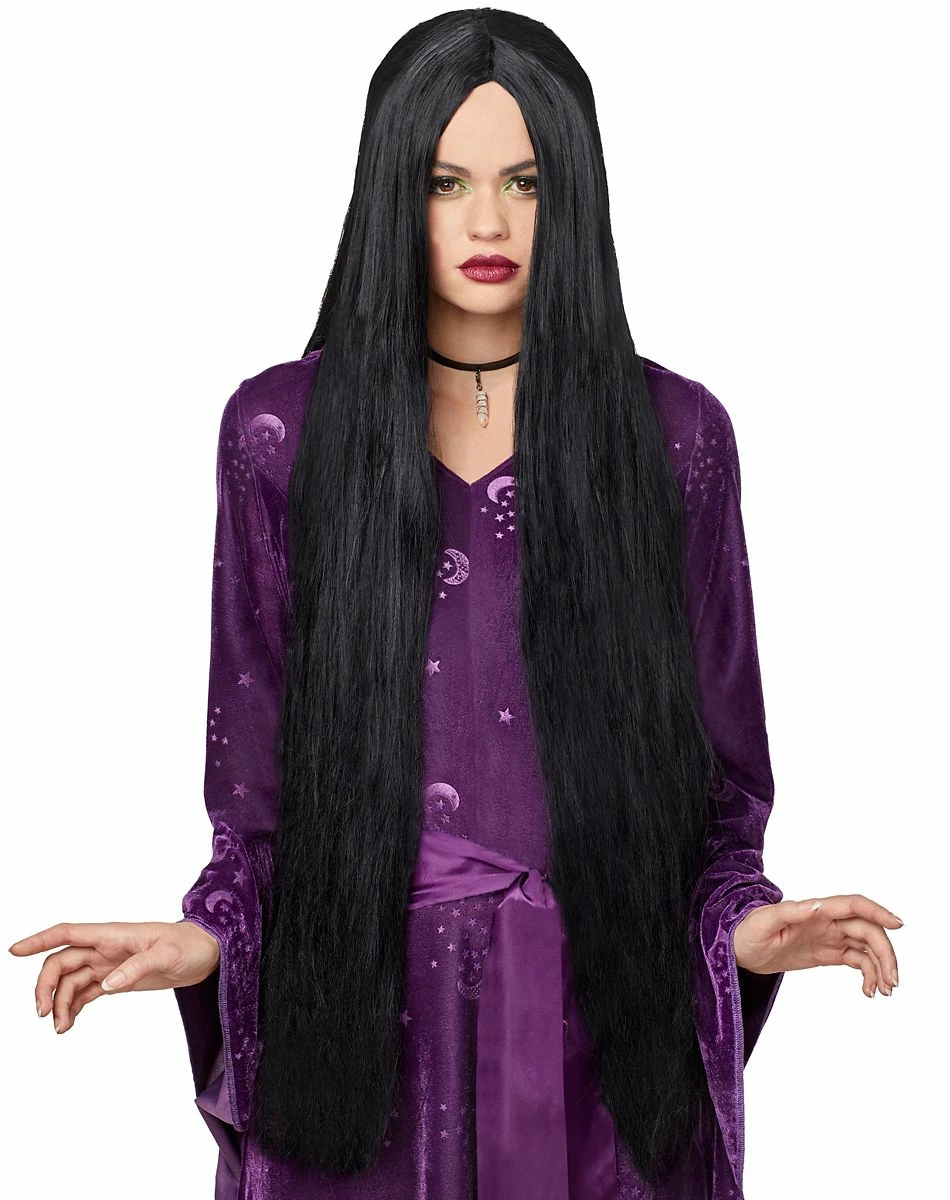 Spirit Halloween Long Black Witch Wig 1 Spirit Halloween Long Black Witch Wig