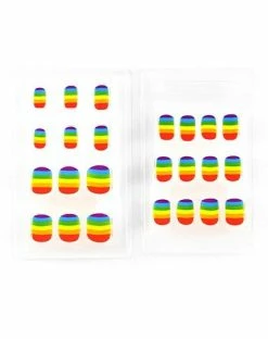 Spirit Halloween Press On Rainbow Nails