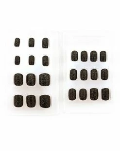 Spirit Halloween Black Glitter Press On Nails -Halloween ACCESSORIES store 01346014 c