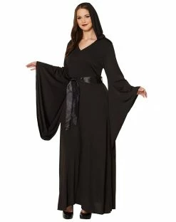 Spirit Halloween Adult Black Hooded Dress