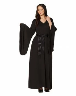 Spirit Halloween Adult Black Hooded Dress -Halloween ACCESSORIES store 01346998 c