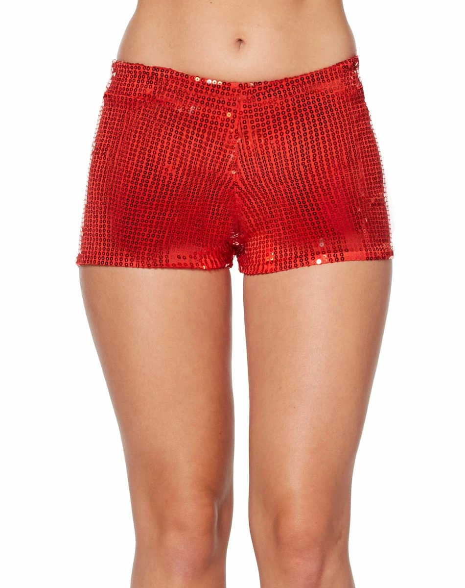 Spirit Halloween Adult Red Sequin Shorts 1 Spirit Halloween Adult Red Sequin Shorts