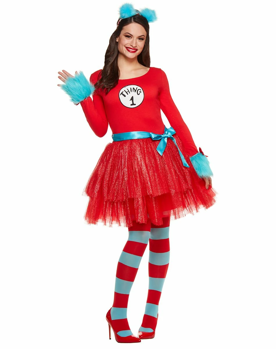 Spirit Halloween Adult Thing Tutu Dress Costume - Dr. Seuss 1 Spirit Halloween Adult Thing Tutu Dress Costume - Dr. Seuss