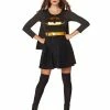 Spirit Halloween Adult Black and Gold Batgirl Dress - DC Comics