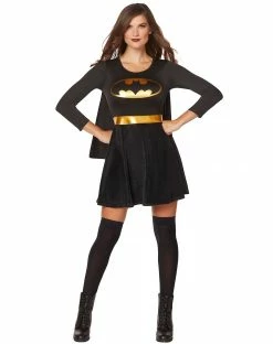 Spirit Halloween Adult Black and Gold Batgirl Dress - DC Comics
