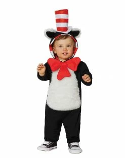 Spirit Halloween Baby Hooded Cat in the Hat One Piece Costume - Dr. Seuss