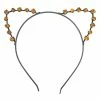 Spirit Halloween Orange Rhinestone Cat Ears Headband
