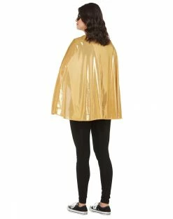 Spirit Halloween Gold Metallic Cape -Halloween ACCESSORIES store 01360775 b