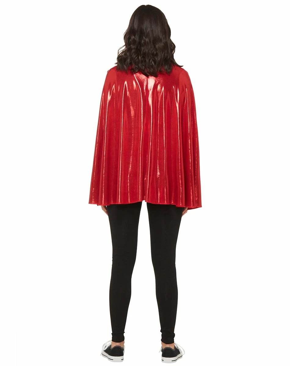 Spirit Halloween Red Metallic Cape 2 Spirit Halloween Red Metallic Cape - Image 2