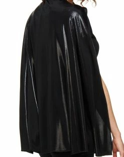 Spirit Halloween Black Metallic Cape 9 Spirit Halloween Black Metallic Cape -Halloween ACCESSORIES store 01360809 e