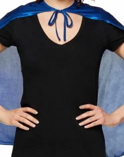Spirit Halloween Blue Metallic Cape -Halloween ACCESSORIES store 01360817 d