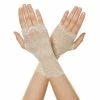 Spirit Halloween Fingerless White Lace Gloves