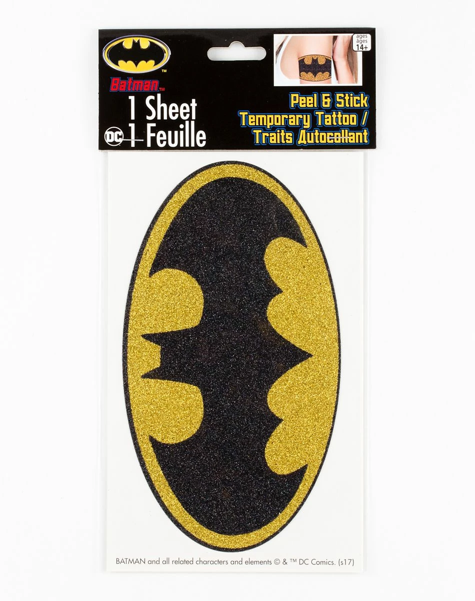Spirit Halloween Batman Body Tattoo - DC Comics 1 Spirit Halloween Batman Body Tattoo - DC Comics