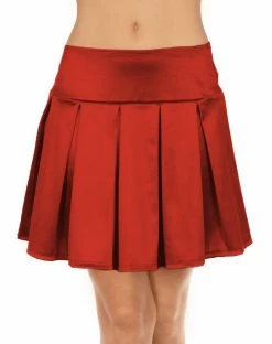 Spirit Halloween Adult Red Pleated Skirt