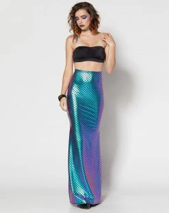 Spirit Halloween Adult Scaled Iridescent Mermaid Skirt -Halloween ACCESSORIES store 01370618 c
