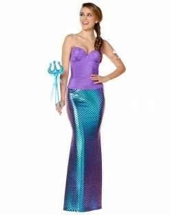 Spirit Halloween Adult Scaled Iridescent Mermaid Skirt -Halloween ACCESSORIES store 01370626 c