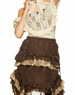 Spirit Halloween Tiered Lace Steampunk Skirt -Halloween ACCESSORIES store 01370808 c