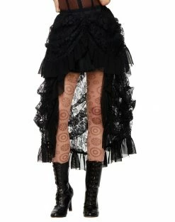 Spirit Halloween Black Lace Steampunk Skirt